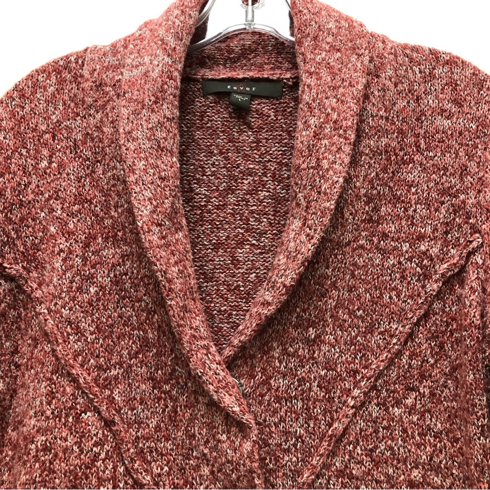 Fever Shawl-Collar Snap Closure Lightweight Jacket Women's Size L Rose Pink/Tan - Picture 4 of 8